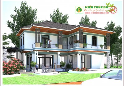 Mẫu thiết kế nhà Villa hiện đại 2 tầng Mr Phong Quảng Cát Thành phố Thanh Hóa 